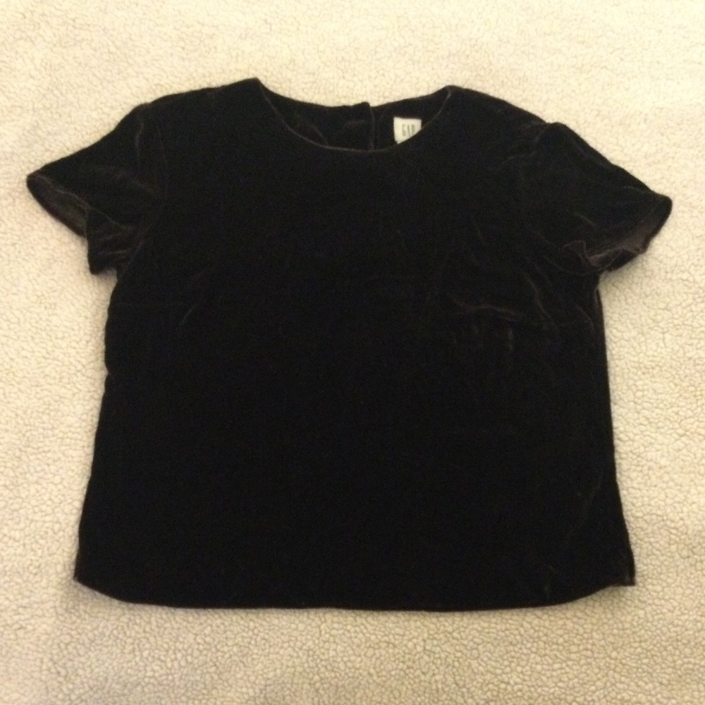Vintage Gap Top Velvet Silk Blend 90s Brown - Size Medium